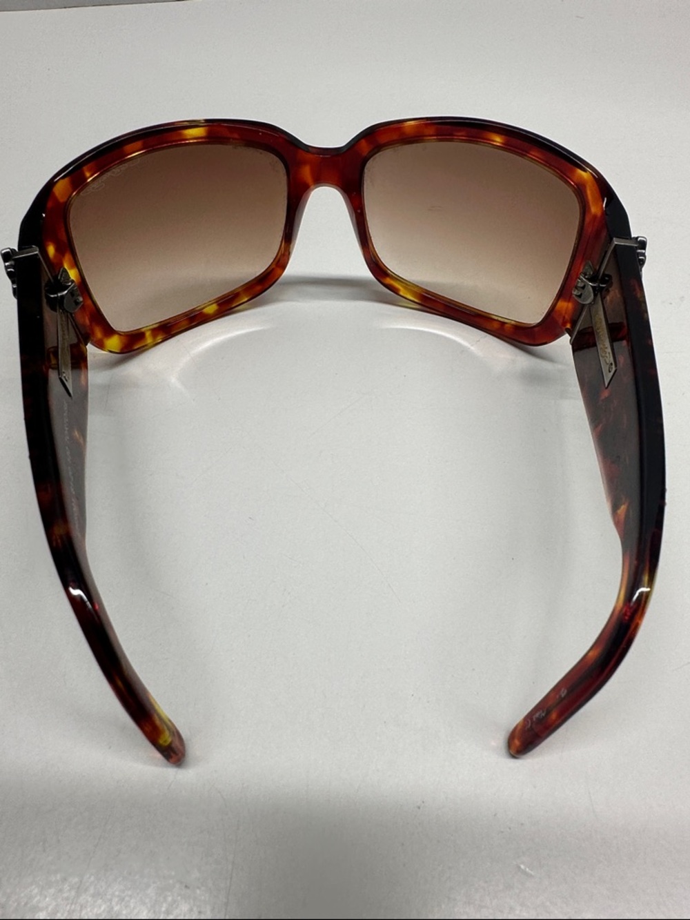 Ed Hardy Sunglasses Oversized Tortoise Shell Tattoo Skull Y2K 2000 True Vintage - Picture 5 of 9